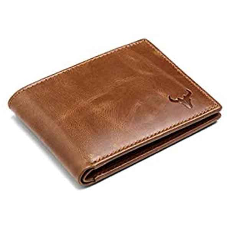 NAPA HIDE Tan Crunch Leather Wallet for Men