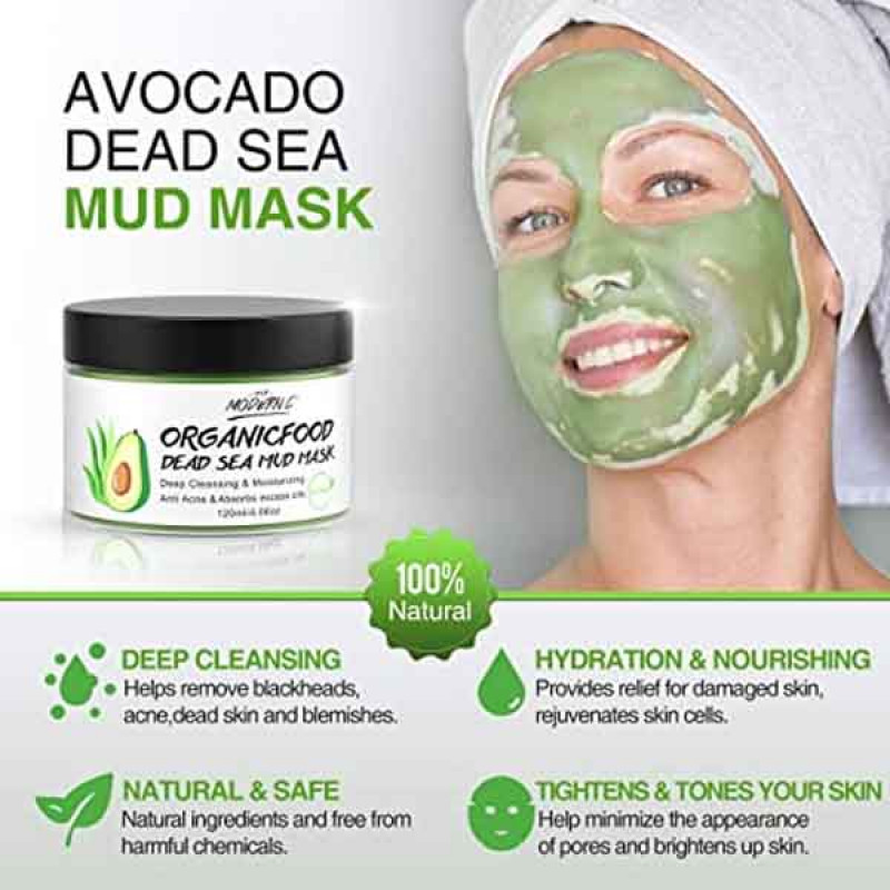 Clay Mask Avocado Dead sea Mud Stick Mask Natural Organic Green Tea Mud Mask Deep Cleansing Blackhead Removal Face Mask