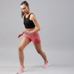 Women Red Rapid Dry Yoga Seamless Shorts
