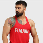 Men Red Classic Sports and Gym Stringer Vest