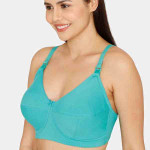 Women Teal Solid Non Padded Bra