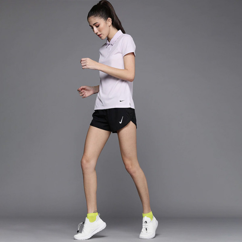 Women Black Solid Dri-FIT Running Sports Shorts