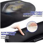 Gimars Ergonomic Mouse Pad Wrist Support, Upgrade Enlarge Superfine Fibre Soft Smooth Keyboard Wrist Rest, Comfortable Memory Foam Wrist Rest for Comp