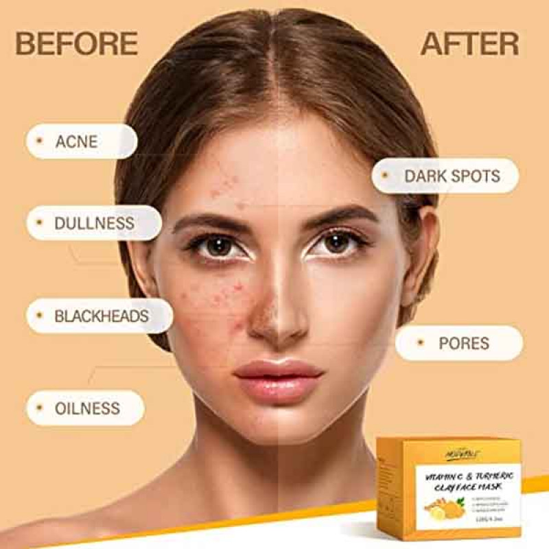 POP MODERN.C Turmeric Vitamin C Clay Mask Deep Cleansing Face Mask Skin Care