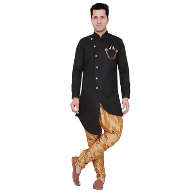 Honey Fashion Men's Solid Sherwani Set