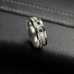 Men Silver-Plated Heartbeat Finger Ring