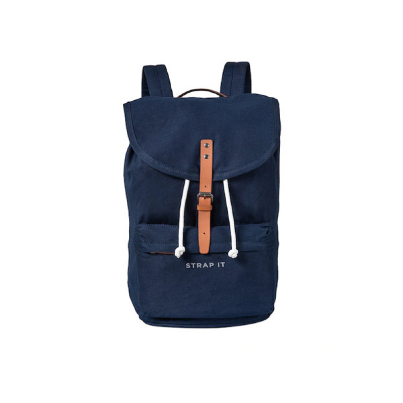 Unisex Navy Blue Travel Laptop Backpack