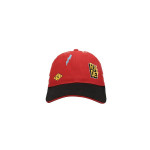 Unisex Red & Black Printed Baseball Cap