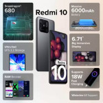 REDMI 10 (Midnight Black, 64 GB)  (4 GB RAM