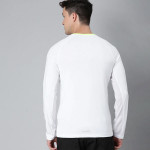 "Men White Solid Round Neck T-shirt
