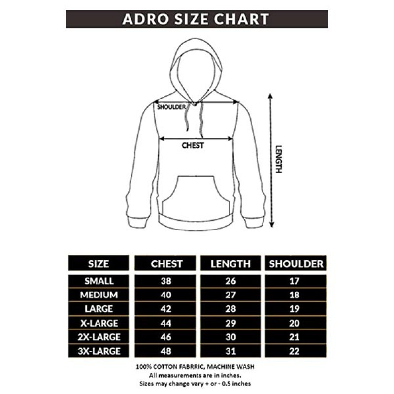 ADRO Men's You Decide Printed Hooded Neck Cotton Hoodies Sweatshirts