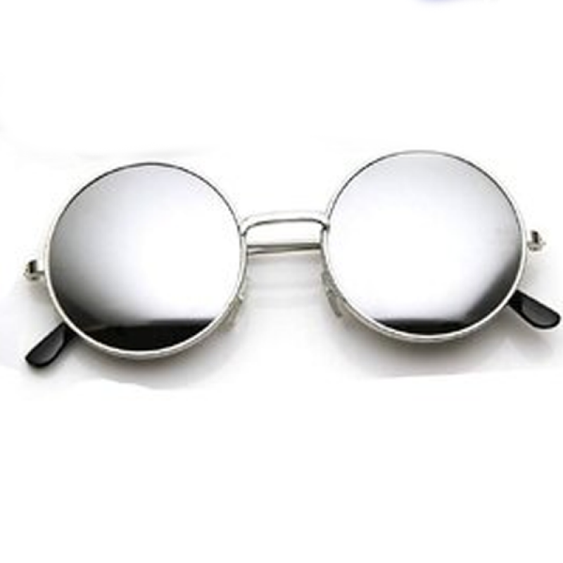 Adam Jones Black Blue Silver Mirrored Medium Full Rim Round Metal Unisex Sunglasses - Pack Of 3