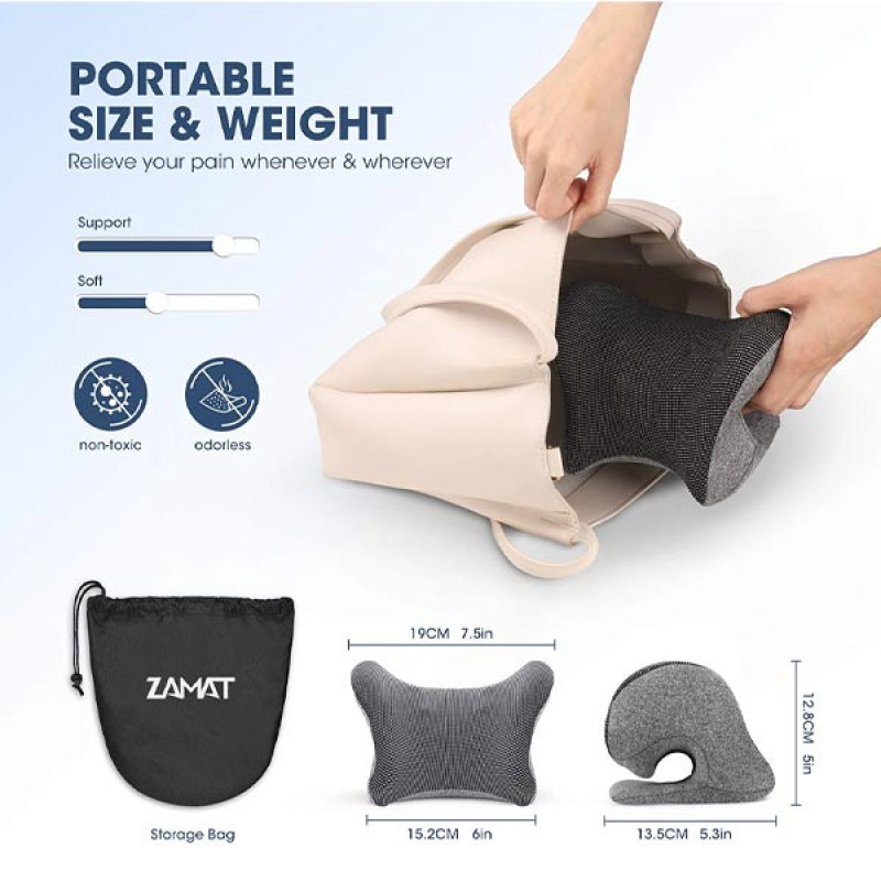 ZAMAT Neck and Shoulder Relaxer with Magnetic Therapy Pillowcase