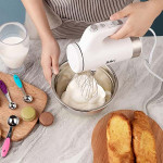 BBG Electric Hand Mixer Mixing Bowls Set, 400W Hand Mixer with Storage Case