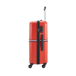 Red Solid 360 Degree Rotation 4 Wheels Medium Hard Trolley Suitcase